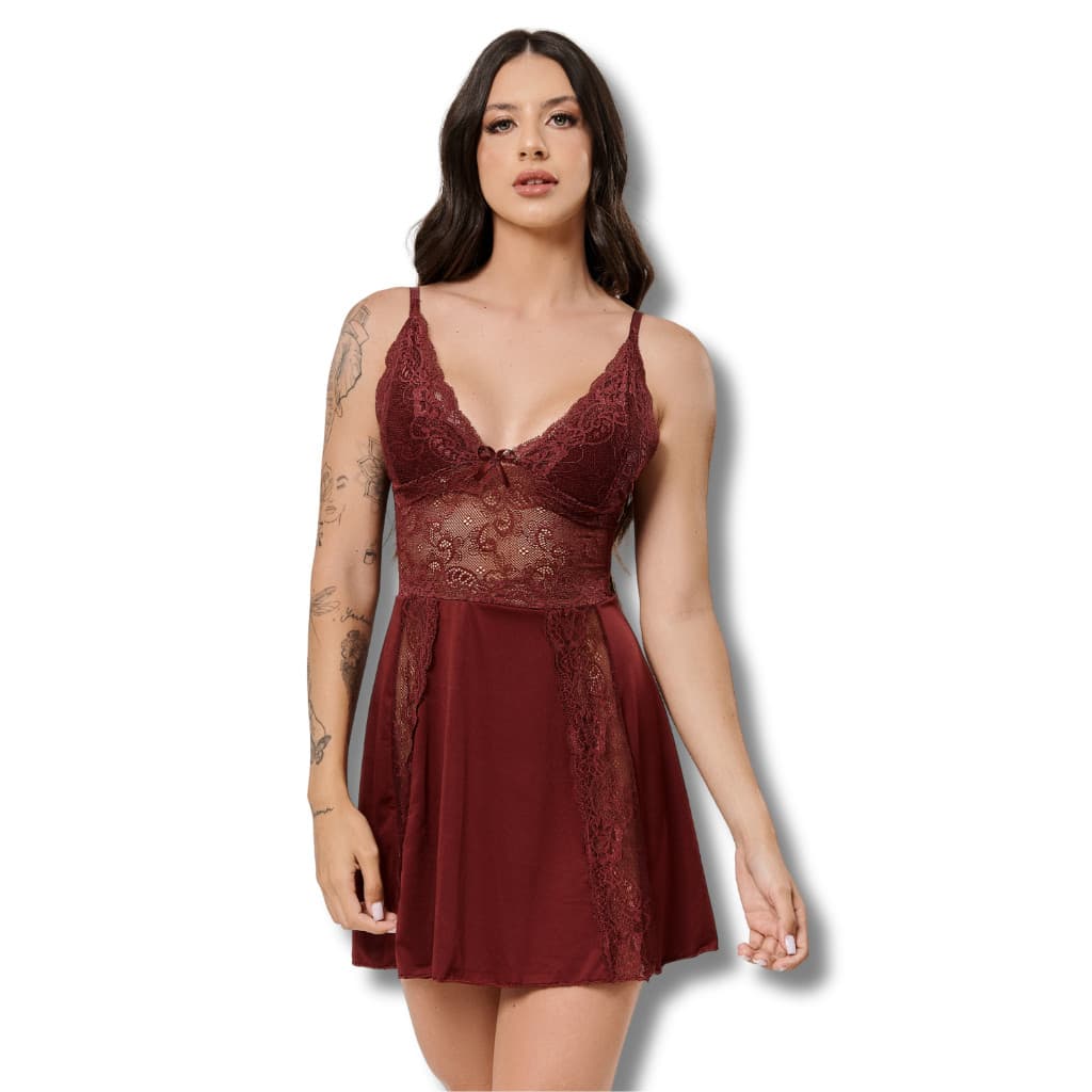 Camisola Feminina Renda e Conforto | Para Dormir com Estilo | 7 Cores 🌙