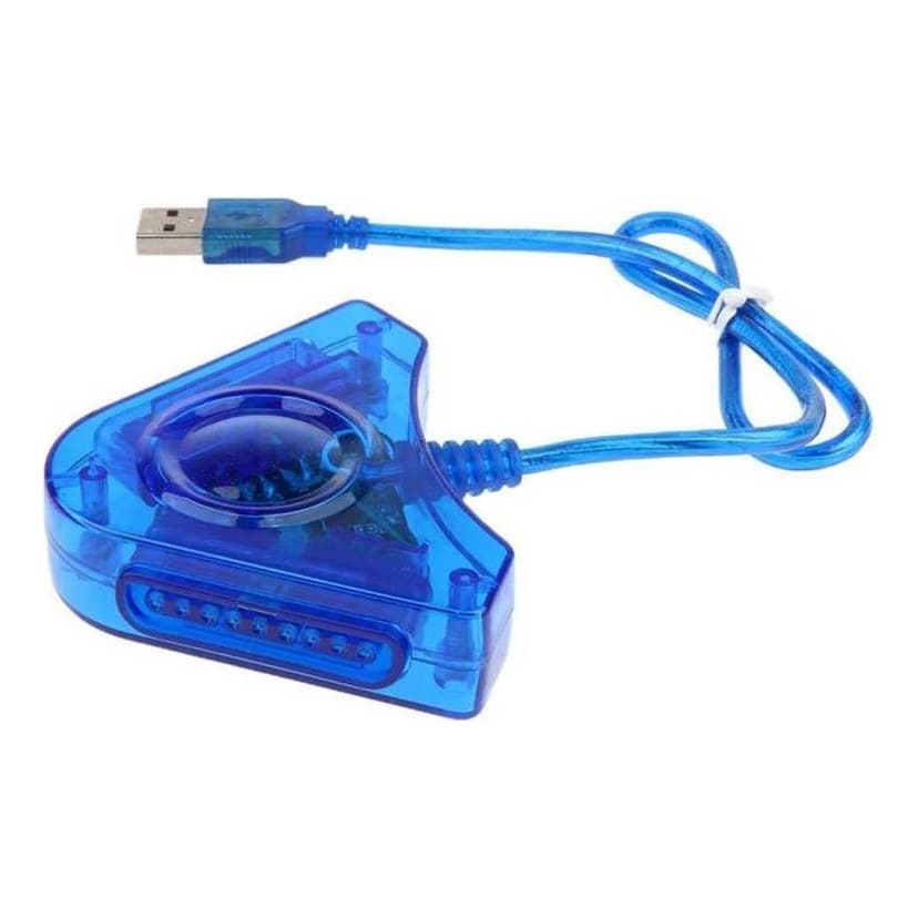 Adaptador Usb Duplo Para Controles Ps1 Ps2  Pc Ps3 Notebook