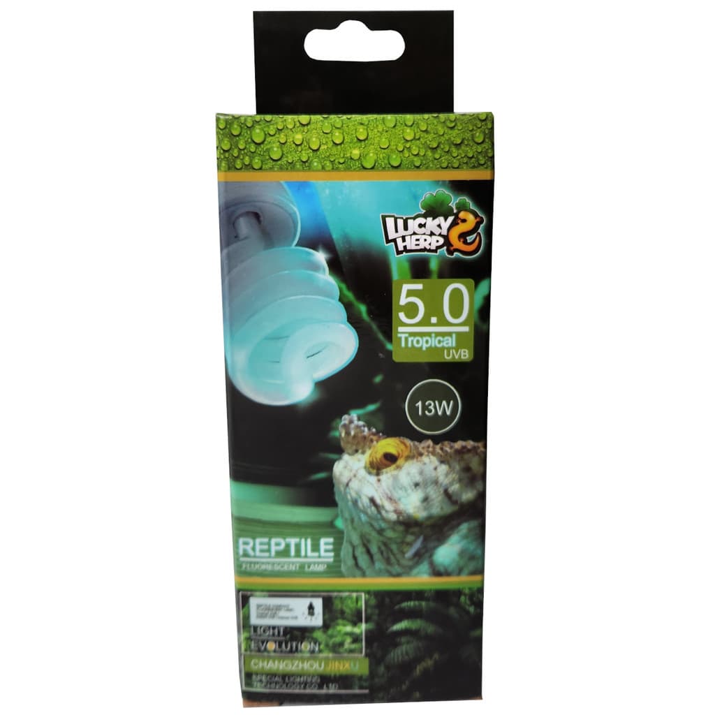 Lâmpada Fluorescente UVA / UVB 5.0 13 W para Répteis Tropicais Lucky Herp