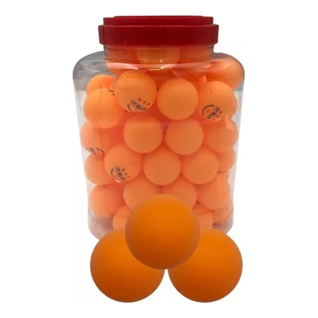 Pote C/ 60 Bolinhas Ping Pong Tenis De Mesa Profissionais Cor Laranja