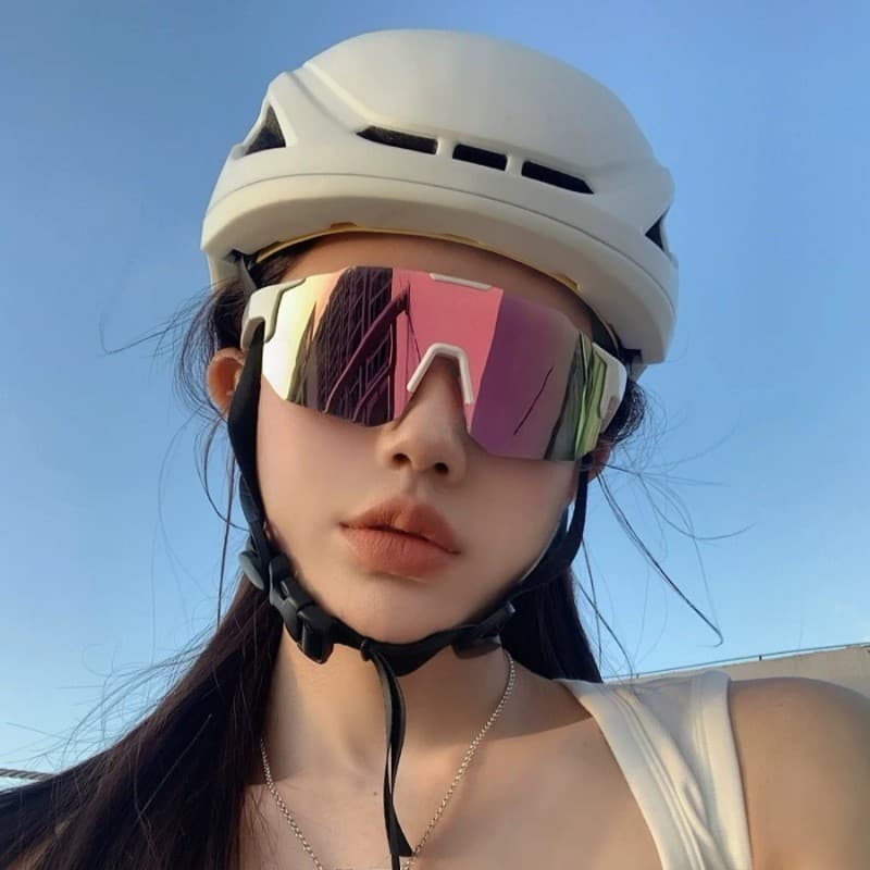 Óculos De Sol Sem Aro Para Ciclismo , Masculino E Feminino , Lente UV400 , Corrida , Pesca , Bicicleta , Ciclista