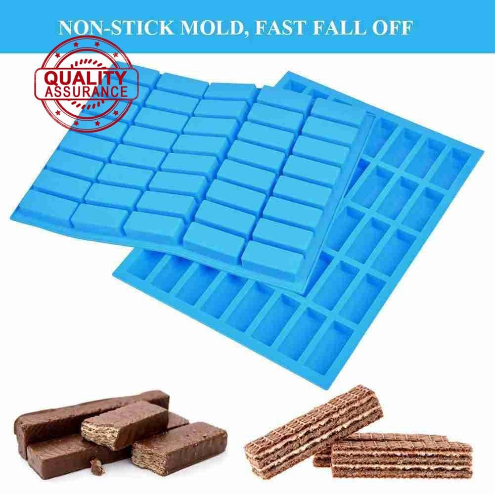40 Moldes de Silicone para Cavidade de Barra de Sabão em Forma Retangular K5I6
