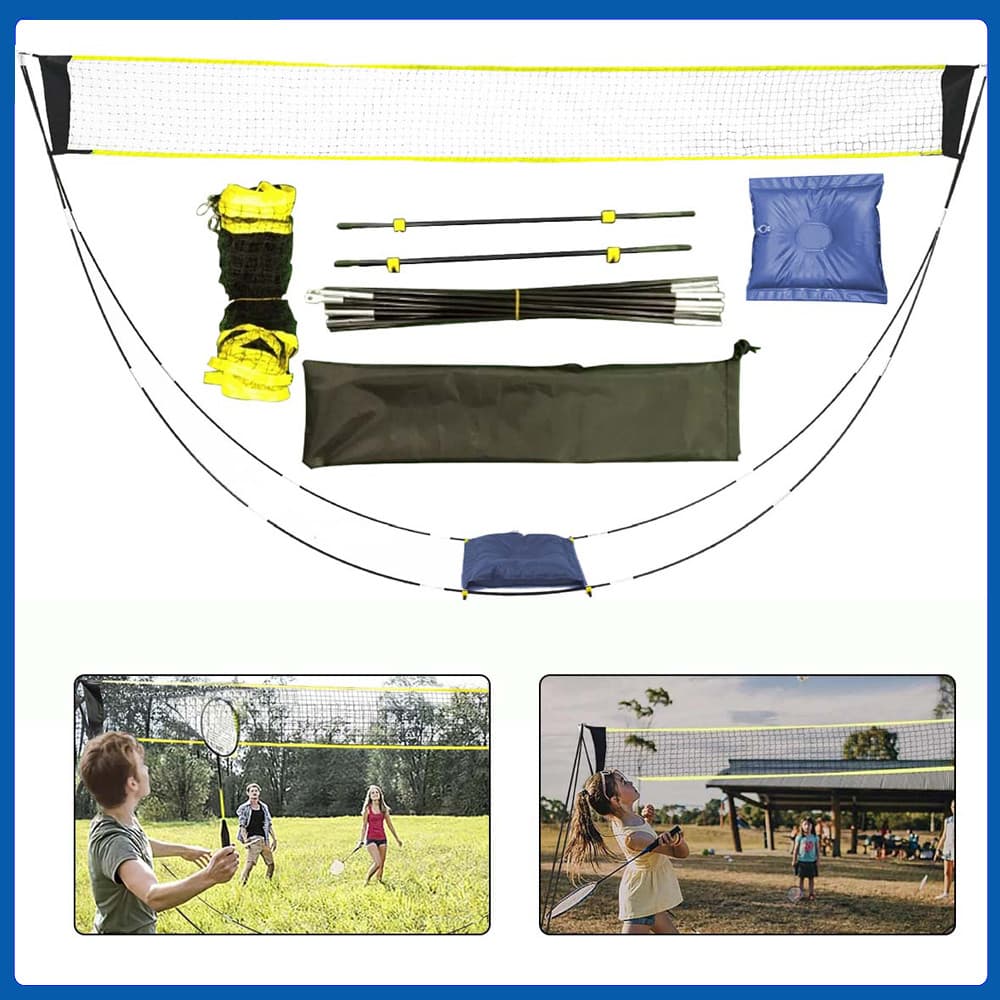 amarelo preto Kit Rede Badminton para Volei de Praia  2.9*1.6M