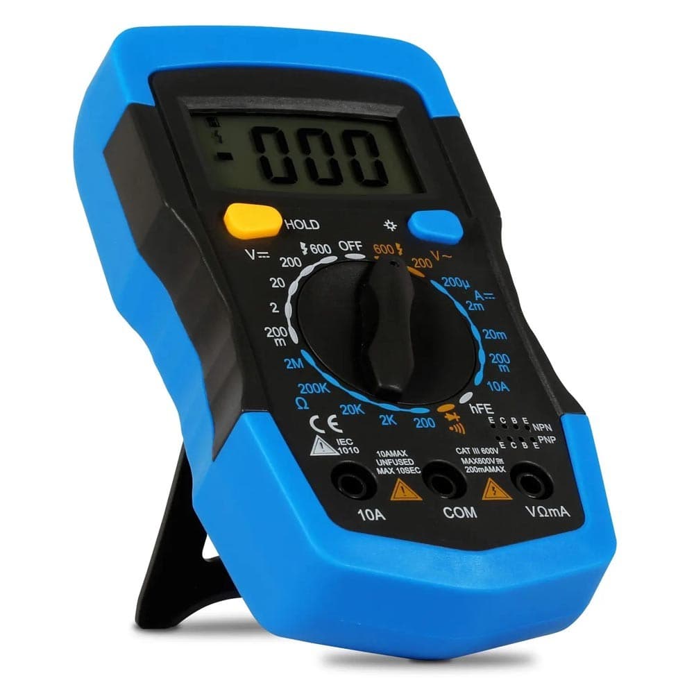 Multímetro Digital Portátil Profissional Corrente Ac + Dc Tensão 200M~600V Bateria 9V Teste Bipe