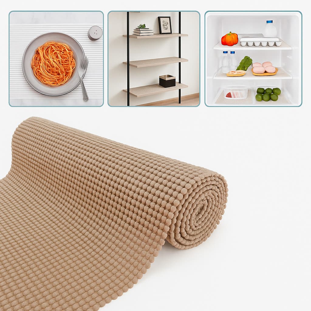 Forro de Prateleira Antiderrapante PVC 30x100cm Multiuso Armário Gaveta Geladeira Decorativo