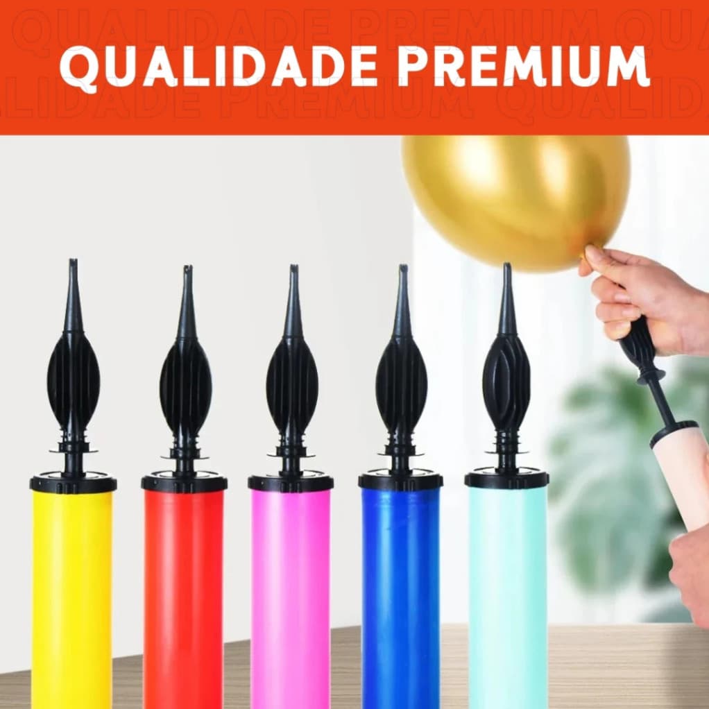 Bombinha De Ar Manual Para Encher Bexiga Boia Infláveis Balão Metalizado Bubble Bomba