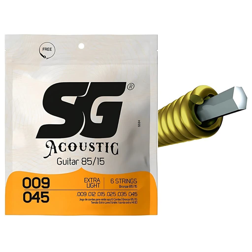 ENCORDOAMENTO SG VIOLAO AÇO 009 BRONZE 85-15
