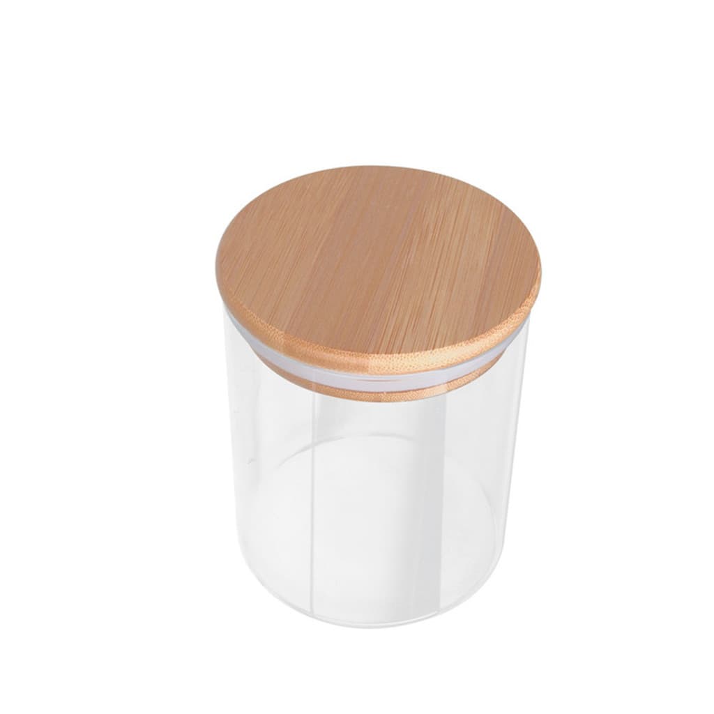Pote Vidro Tampa Bambu Hermético Temperos 450 ML SHOW HOUSE