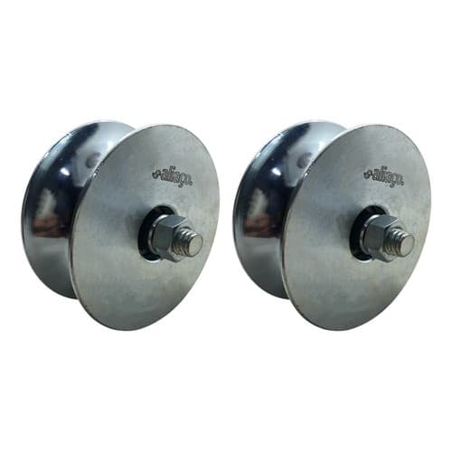 Kit 2 Roldana Aliaço 3 Polegadas (74MM) Dupla Canal U 1  (25mm)