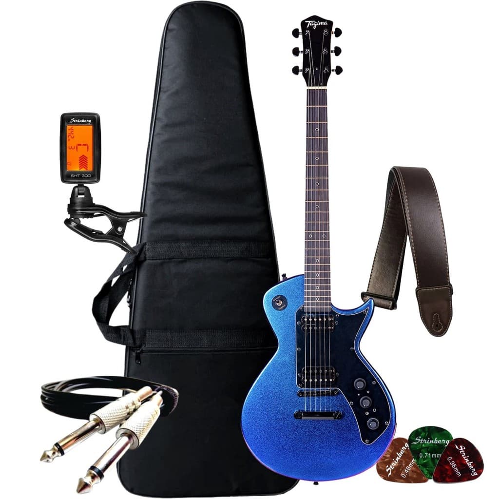Kit Guitarra Tagima Elétrica Les Paul Sixmart 2H Sc Efeitos + Acessórios