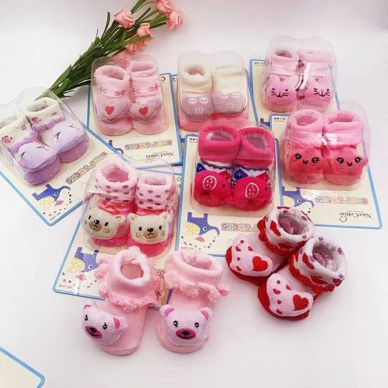 Meias 3D Bebês Bichinho Lindas Recém Nascidos/ Meninas Infantil Desenhos