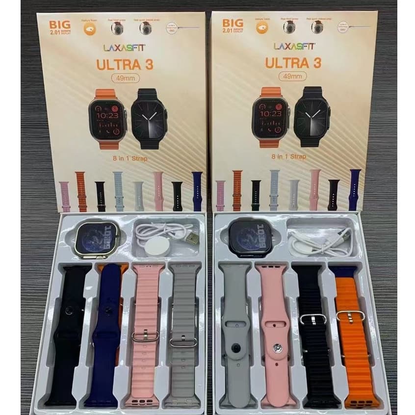 【T20 PRO】Ultra3 Smartwatch 8 Em 1 49 Mm Relógio Esportivo Com Tela De Toque Completa