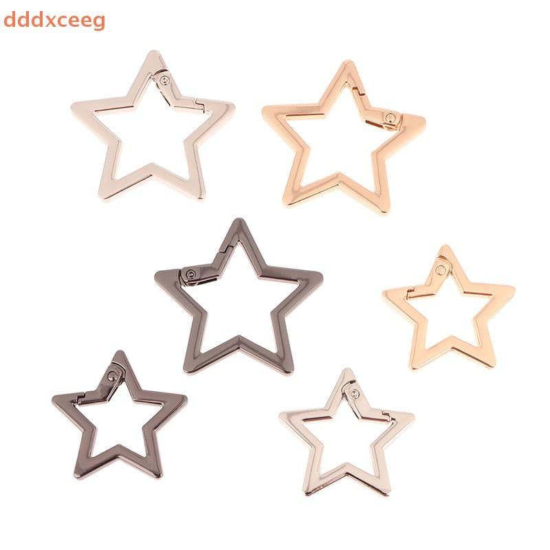 [dddxceeg] Fecho De Mola Em Forma De Estrela Oca Mosquetão De Metal Chaveiro Bolsa Clipe Gancho Fivela De Corrente De Ca