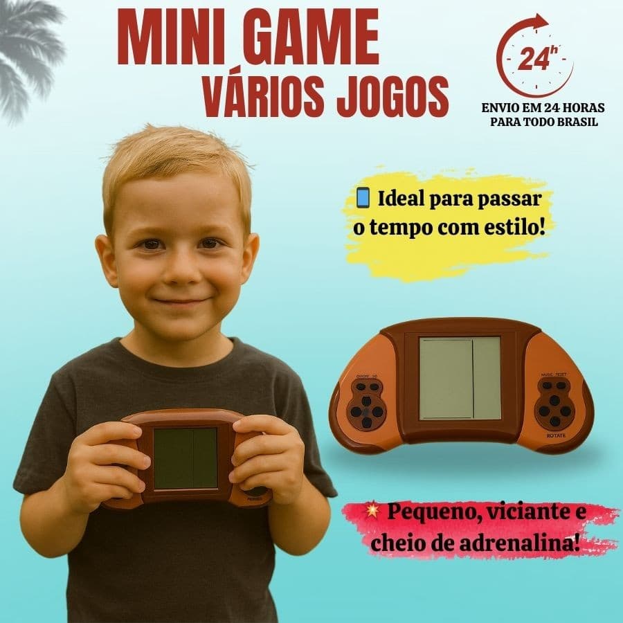 Mini Games Portátil Mão Eletrônico Jogos Dinossauro Passa Tempo +pilha Brinquedo Infantil