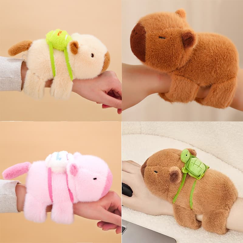 Kapibara Pop anel capivara boneca pulseira boneca brinquedo de pelúcia menina boneca crianças pulso Pop anel