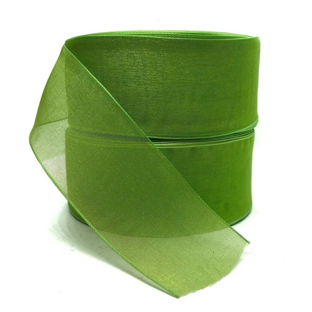 Fita Organza/Voal Sanding Verde 52 (38mm) - 5 Metros