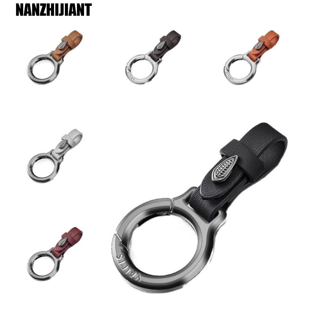 NANZHIJIANT Chaveiro Pendurado Na Cintura , Porta-Chaves De Carro Com Pingentes Simples , Clássico De Couro PU De Luxo