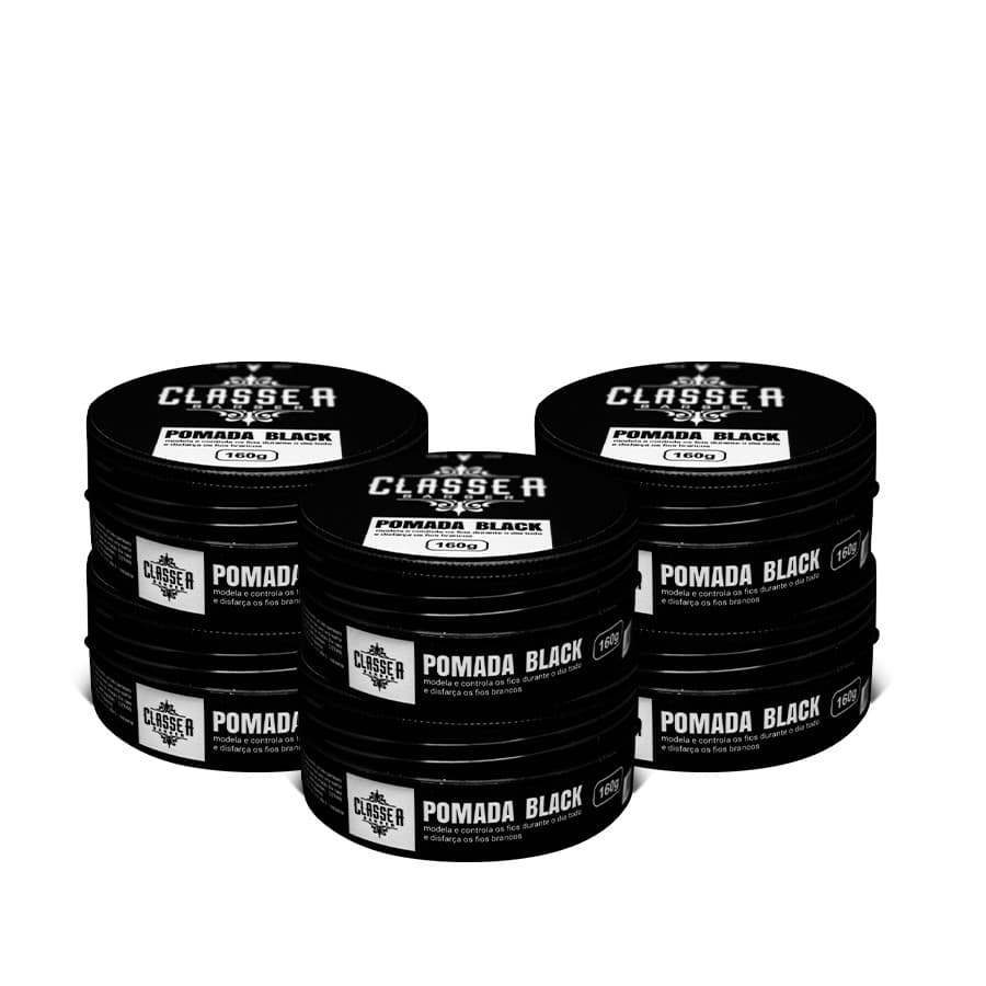 POMADA MODELADORA EFEITO ESCURECEDOR DE FIOS BRANCOS BLACK - 06 UN - CLASSE A