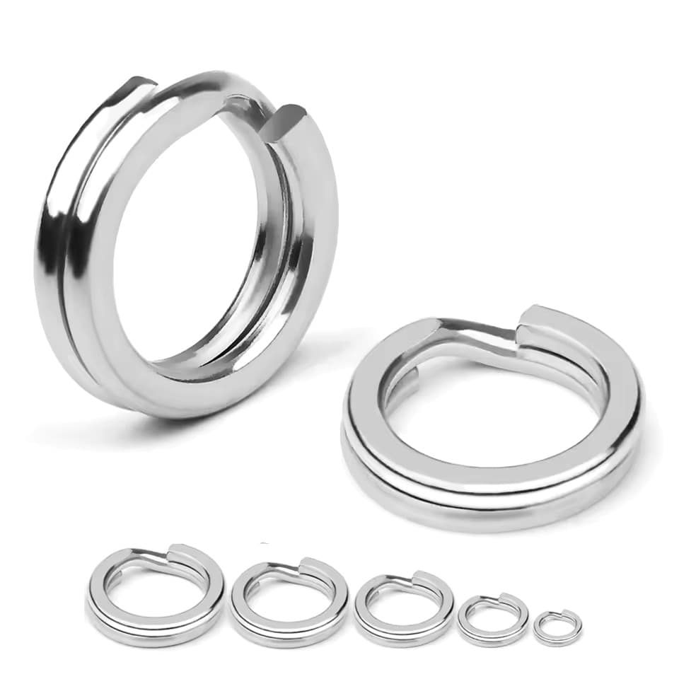 Kit 250 unidades Anel Anéis Ring para Iscas Artificiais Jig Pesca 5 tamanhos