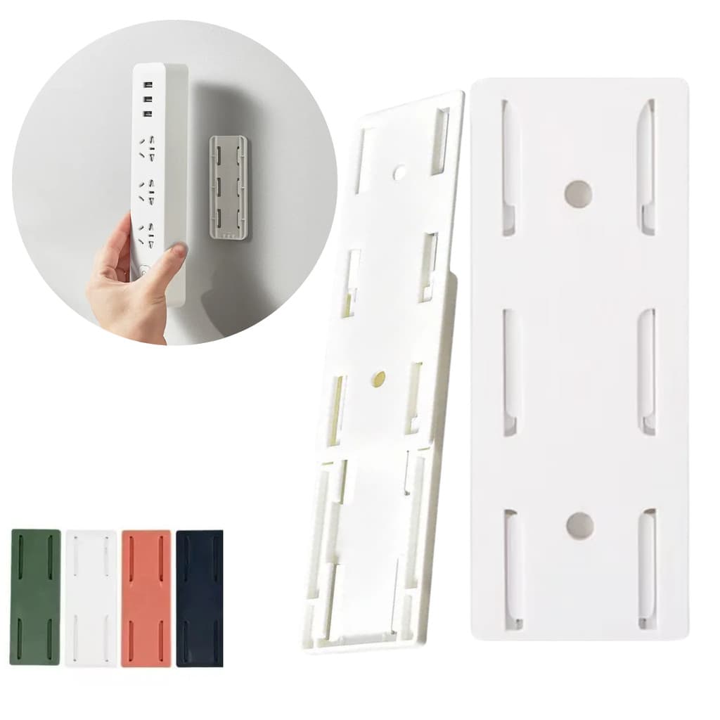 Kit 4 Suportes Parede Extensão Elétrica Filtro de linha Base Adesiva Multiuso