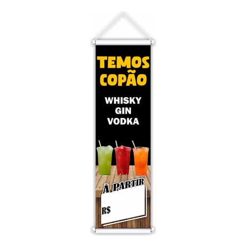 Banner Faixa Placa Temos Copão Drink Gin Vodka Preço