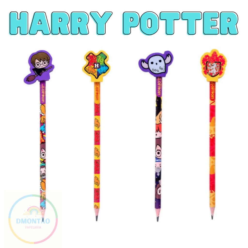 Lápis Hb Com Borracha Na Ponta Harry Potter papelaria
