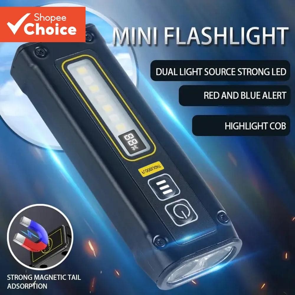 Multifuncional Mini Lanternas COB Portátil Recarregável com Ímãs Fortes e Luz de Trabalho Led Alta Potência