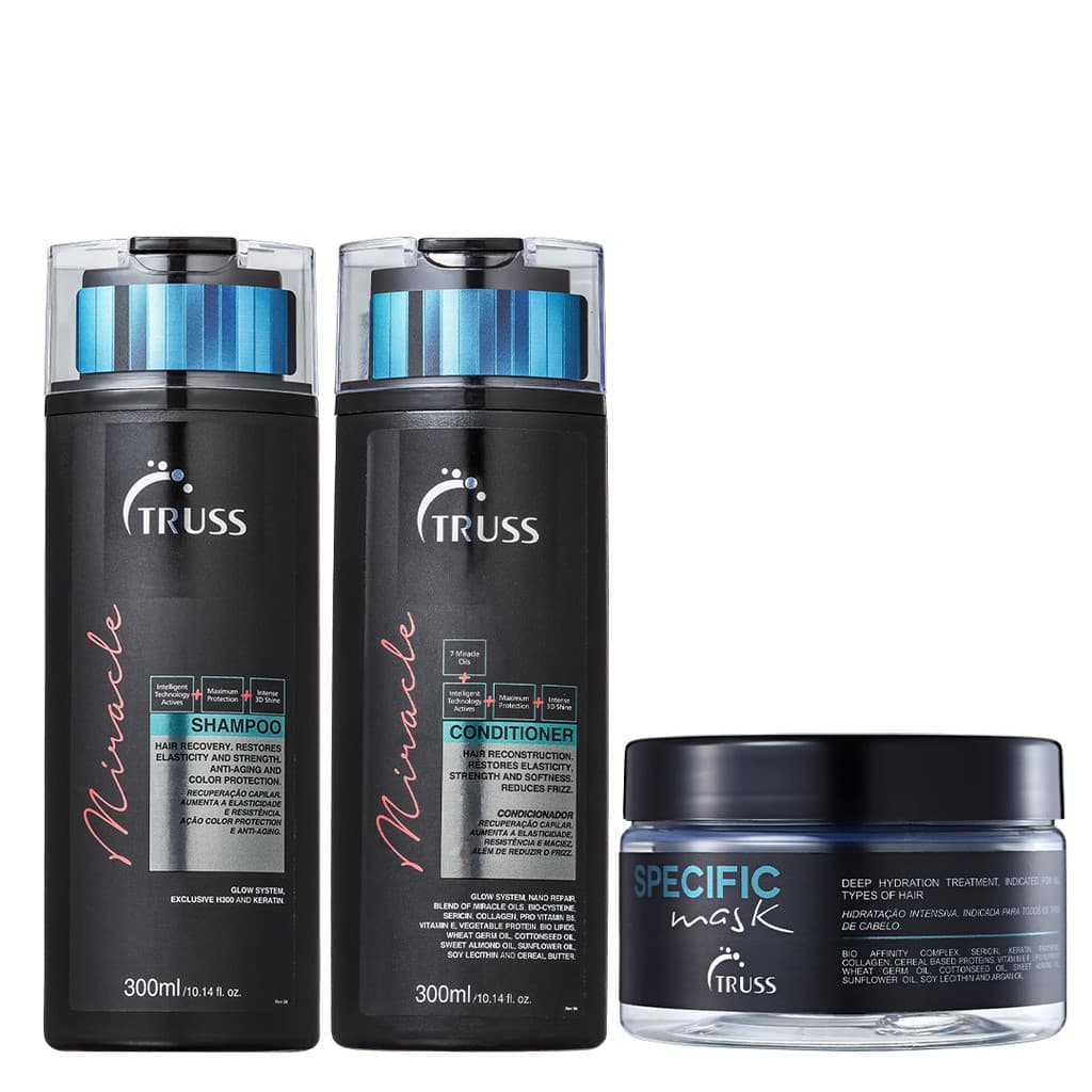 Truss Miracle Kit Shampoo Condicionador e Specific Mask 180g