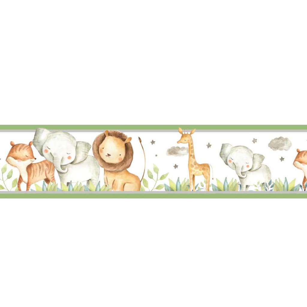 2 Faixa Decorativa De Parede Infantil Border Bebe Safari