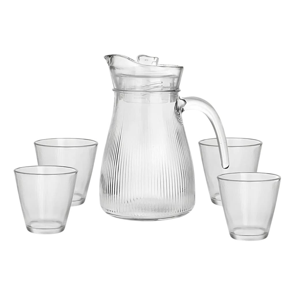 Conjunto Jarra De Vidro Narissa Com 4 Copos 235ml