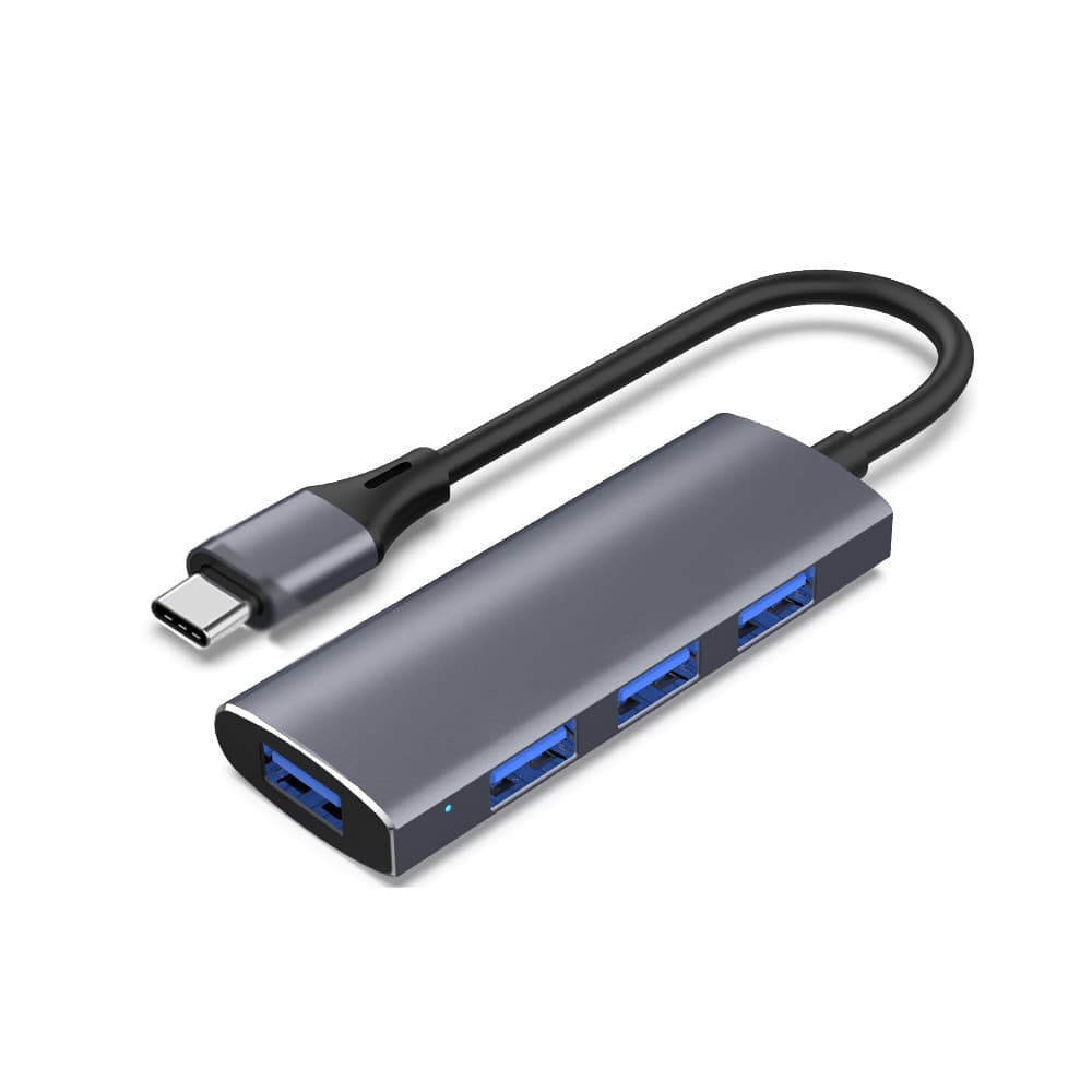 Mini portátil tipo C para adaptador USB 4 em 1 hub com portas USB 2.0 / USB3.0 tipo C macho para adaptador USB Femea