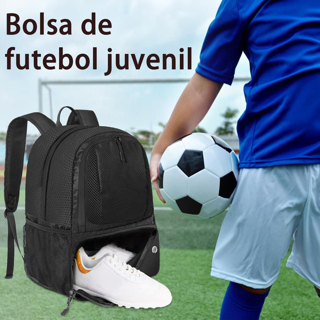 Mochila esportiva multifuncional de alta qualidade, adequada para futebol, basquete, praia e academia