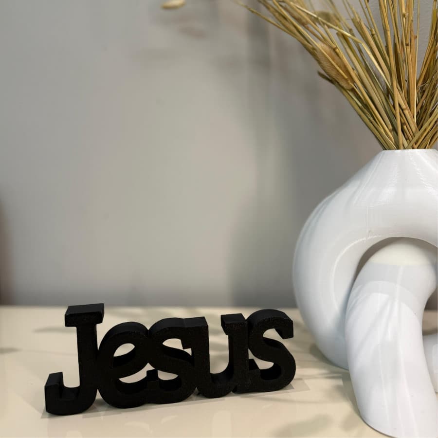 Placa decorativa JESUS  Decoração para estantes sala quarto  plaquinhas decorativo