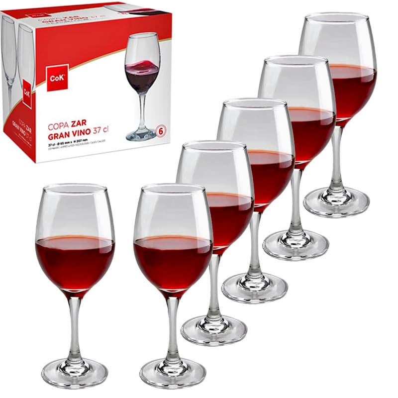 Jogo 6 Taças De Vidro Para Bebidas Lisa Clear 350ml