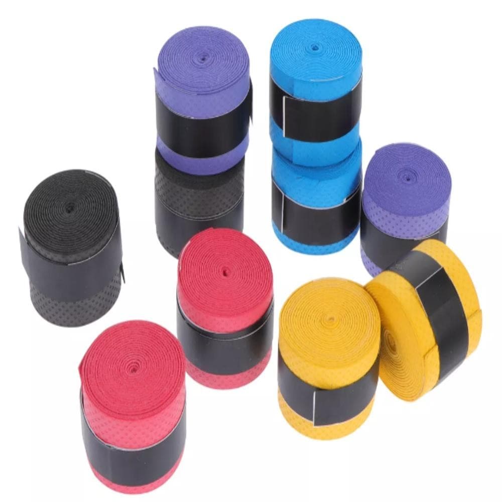 OVERGRIP KIT 10 PACK PARA RAQUETE TENIS BEACH TENNIS BADMINTON PICKLEBALL PADEL SQUASH SUPER GRIP