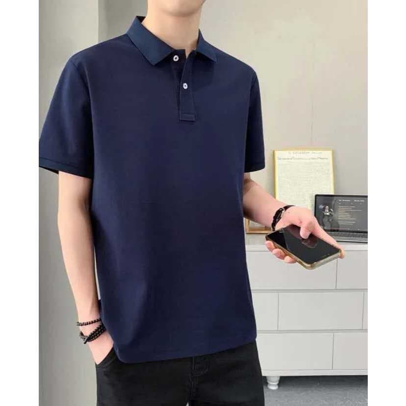 Camisa polo masculina basica com botoes