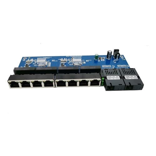 Placa Switch Metro Poe 8 Rrj 2 Fibra +gbic Embutido 3km