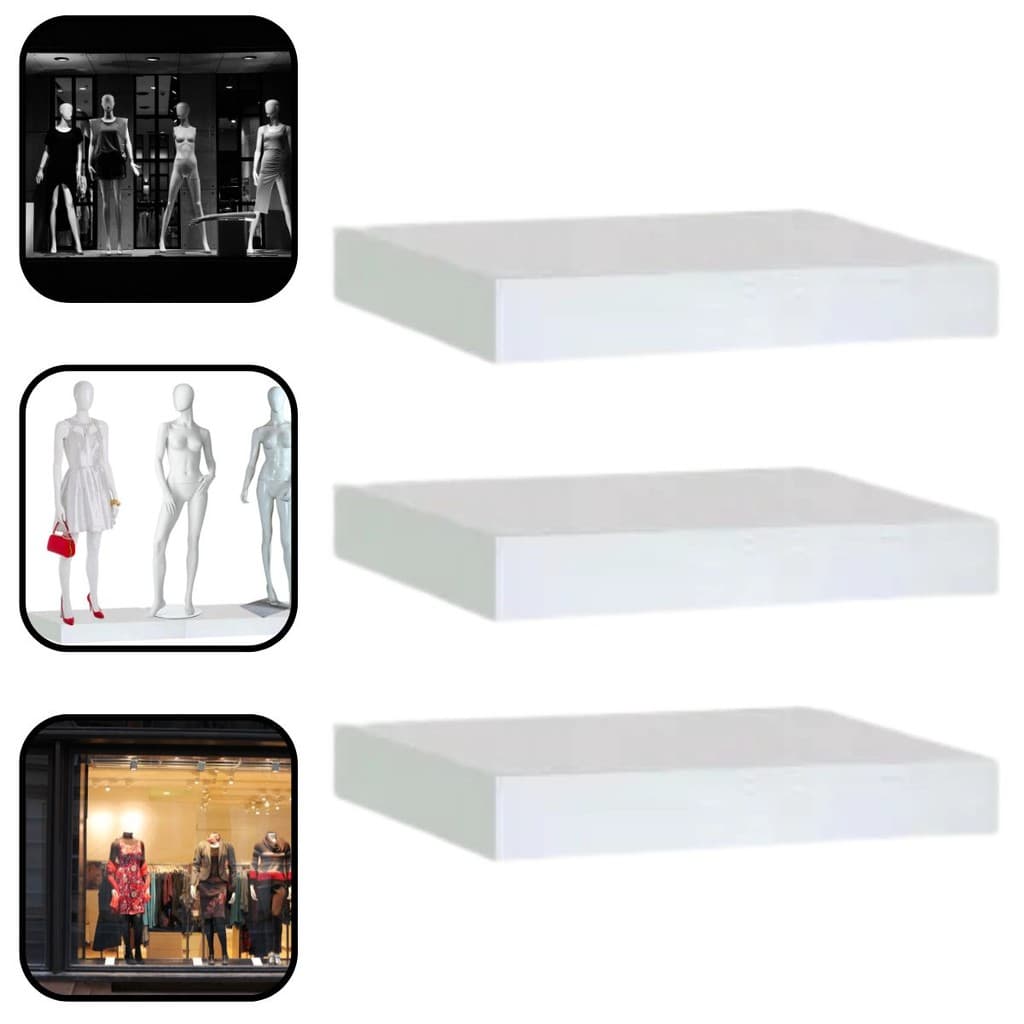 Kit Base 10x60x50cm MDF Branco - 3 Unidades
