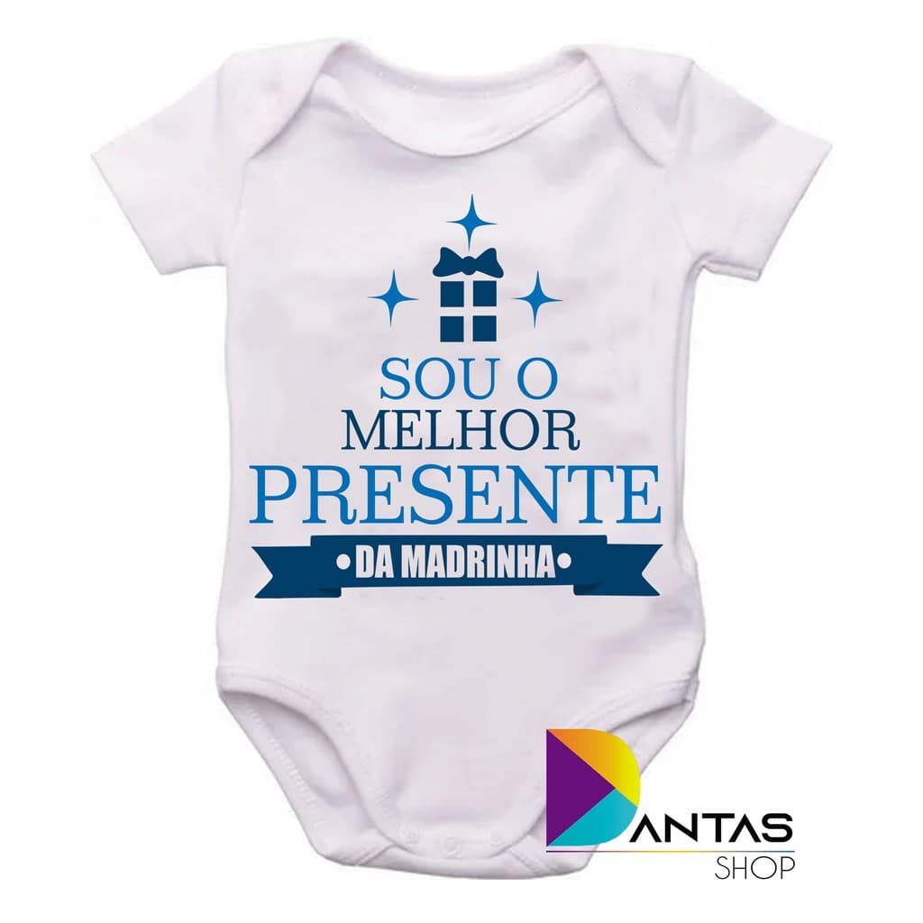 Body Bebê Personalizado Melhor presente da Madrinha Dinda