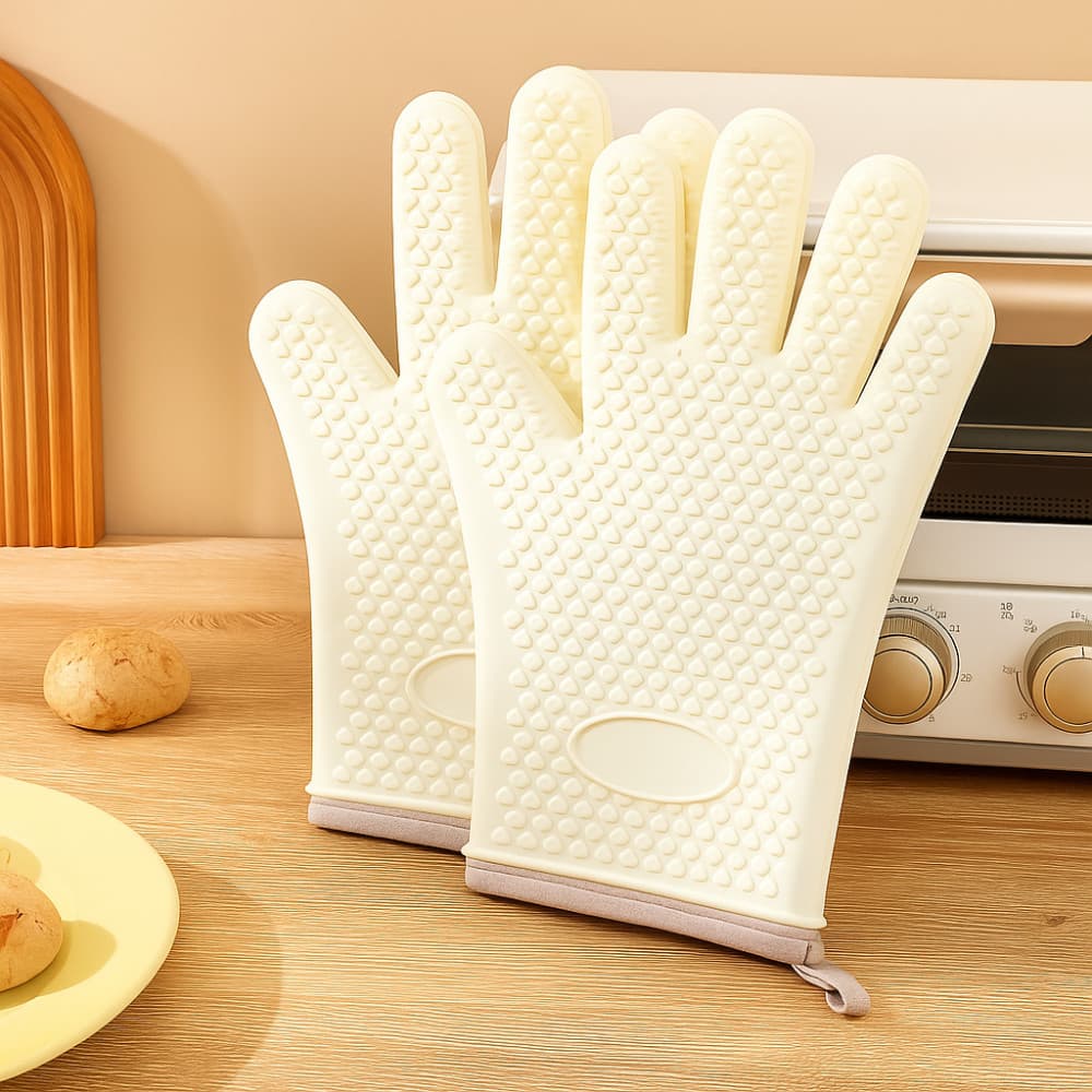 Luva Térmica Para Forno Par De Luvas Termicas Cozinha Pegador Térmico Protetora Silicone Churrasco