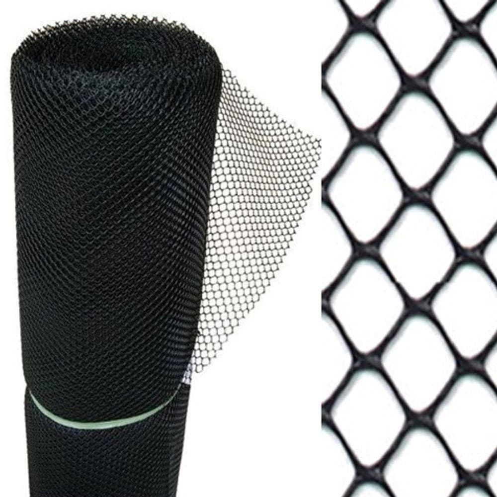 Rolo 50m Tela de Proteção PVC Preta