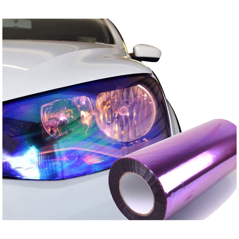 Película Adesivo Do Farol Roxo Camaleão 60cmx30cm