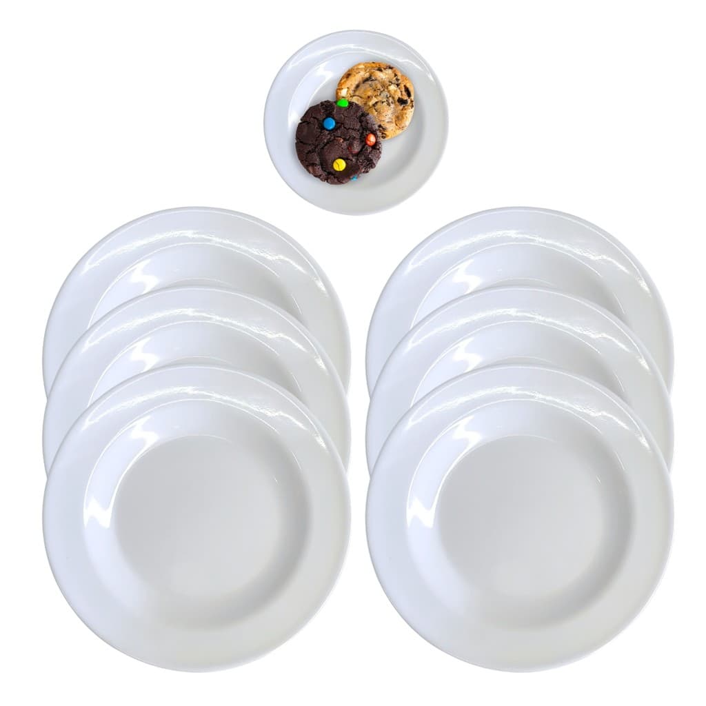 6 Pratos Para Sobremesa em Melamina Buffet e Restaurantes 17,5cm