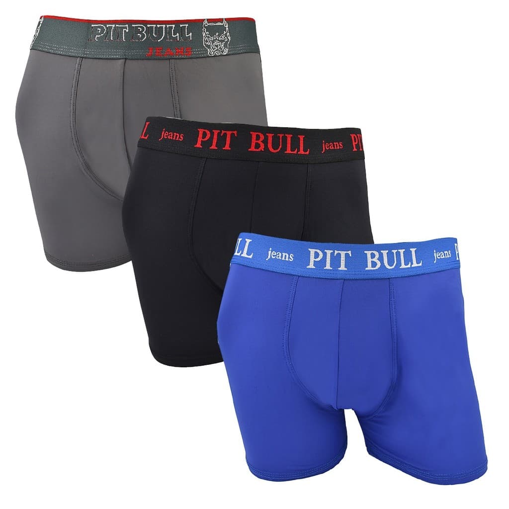 Kit 5 Cuecas Boxers Poliamida Estampas Lisas