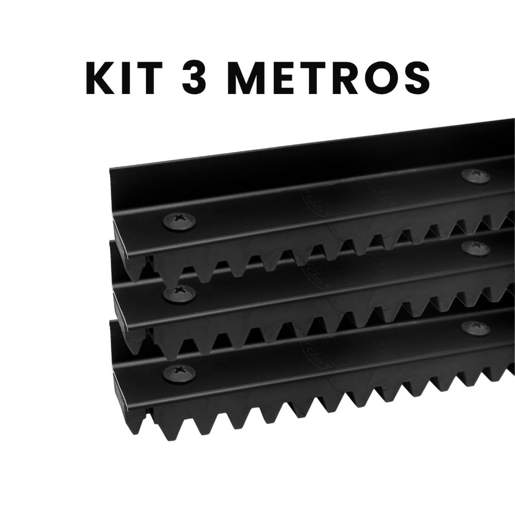 Kit 3m Cremalheira Alumínio Motor Portão Residencial GILTAR