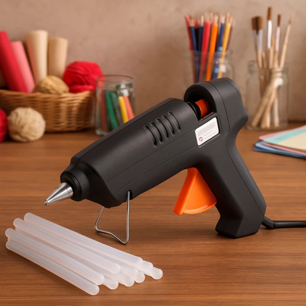 Pistola Cola Quente Tubo Bexiga Suporte Artesanato Escolar Papel Decoração Bastão Adesivo 220V