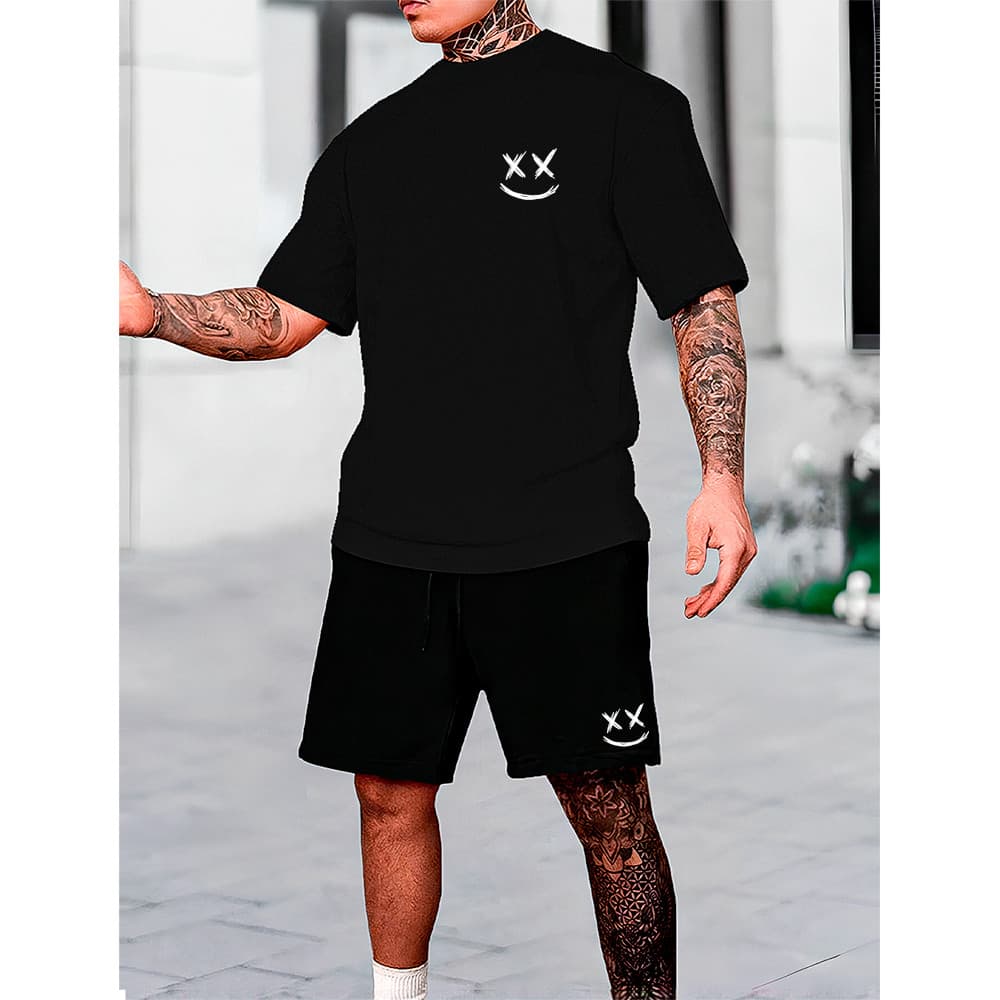 Kit Conjunto Camiseta + Bermuda Tactel CARINHA Marshmallow Masculino
