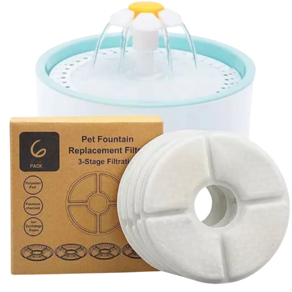 Kit 6 Filtro Para Bebedouro Gato Fonte de Água Circular Pet