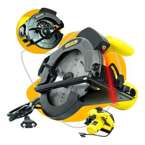 Serra Circular Elétrica Com Guia Laser 1350w 4900 Rpm 185mm