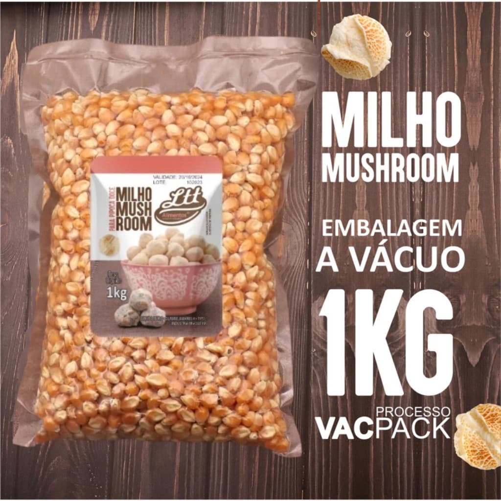 MILHO PARA PIPOCA MUSHROOM 1 KG A VACUO